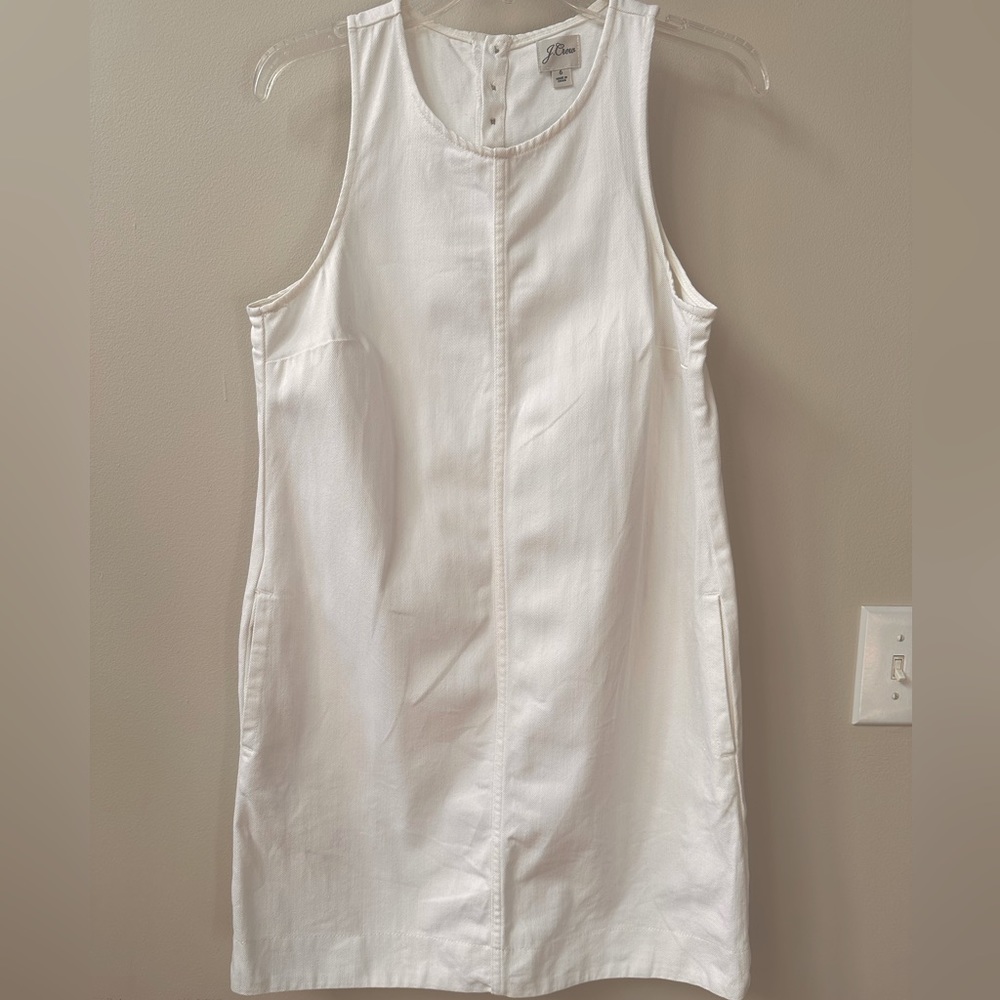 J.Crew White Denim Shift Dress